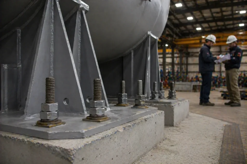 anchorage details pass review pressure vessel fabrication Red River Wyoming