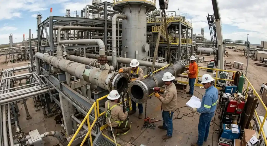How do tie-ins impact downtime, industrial fabrication, Red River Wyoming