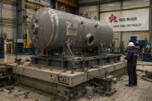 when are shake table tests required pressure vessel seismic qualification Red River