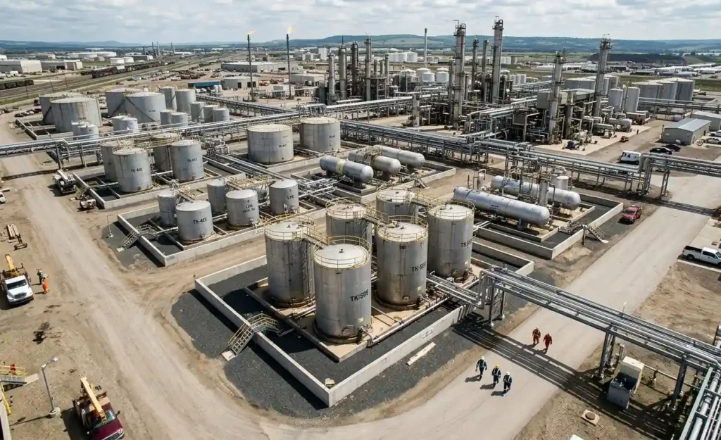 where should industrial tanks be located industrial facility Red River Wyoming