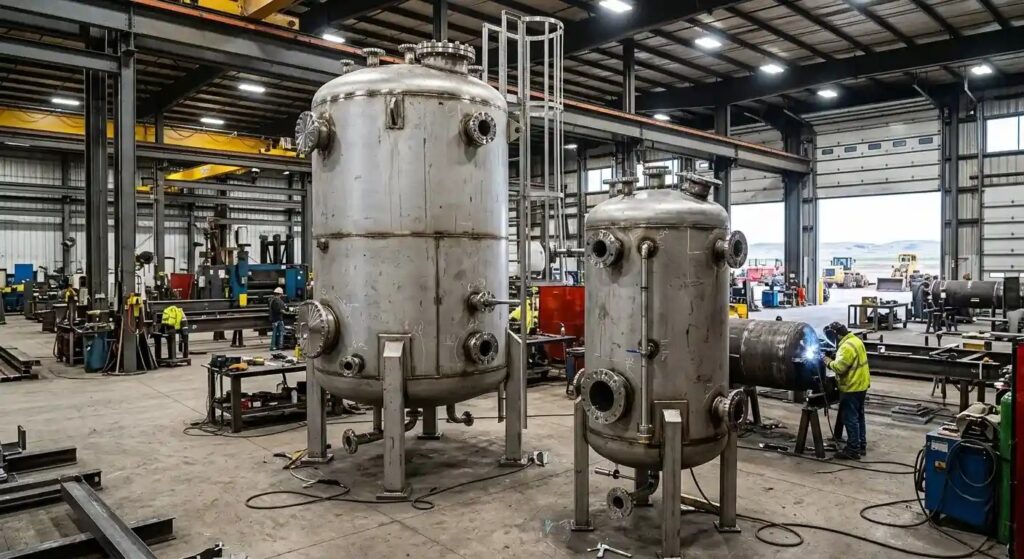 Glycol tanks ASME glycol feed and storage tank fabrication Red River Wyoming