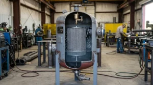 How do air separator tanks work coalescing media automatic air vent cutaway Red River Wyoming