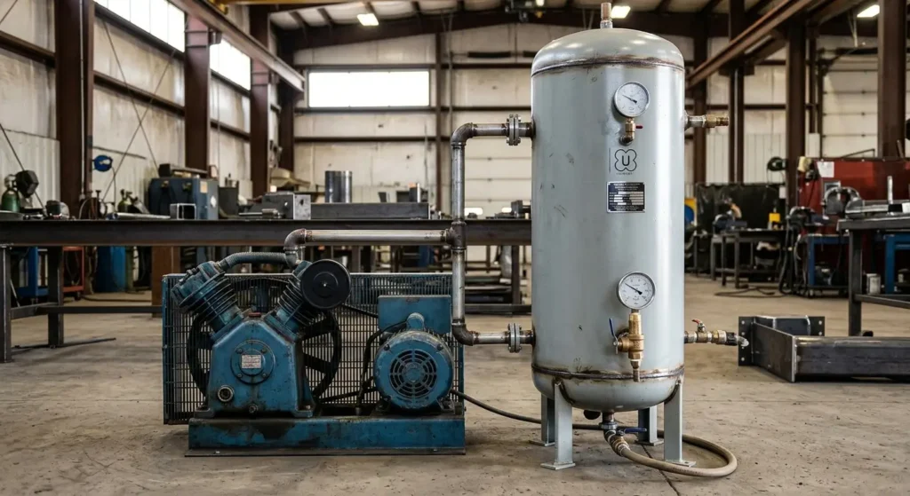 Receiver tank compressor cycle time ASME fabrication Red River Wyoming