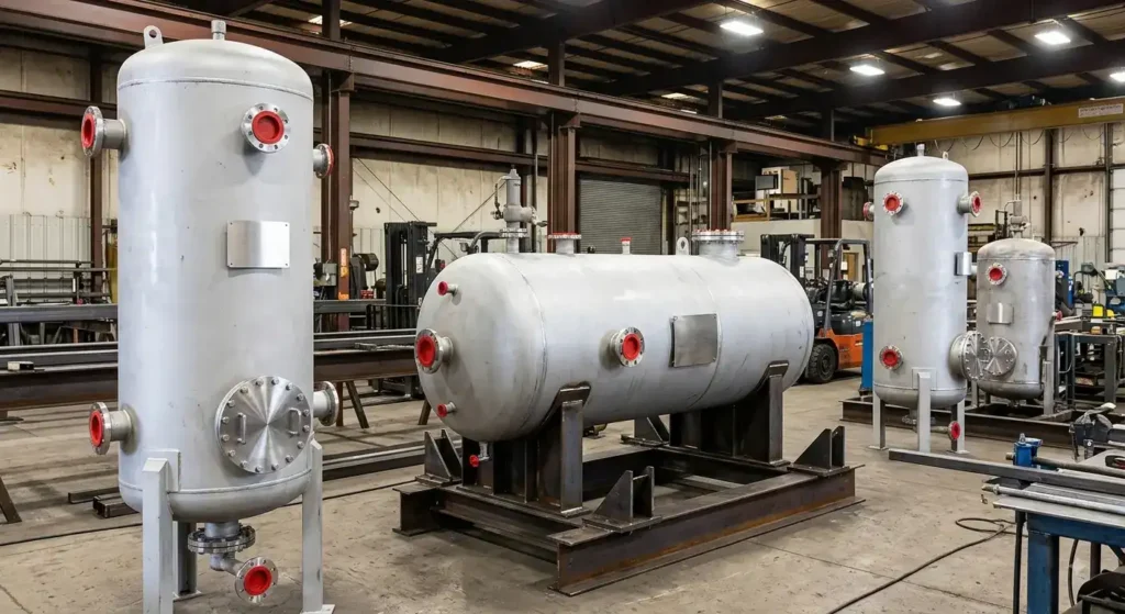 Receiver tanks compressed air steam liquid ASME fabrication Red River Wyoming