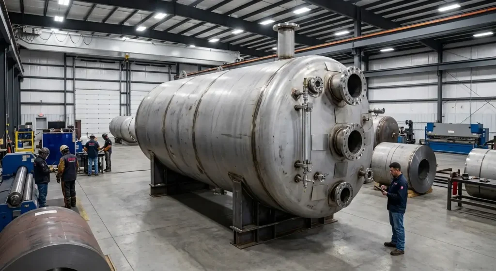 How do equalization tanks balance flow industrial process vessel ASME fabrication Red River Wyoming