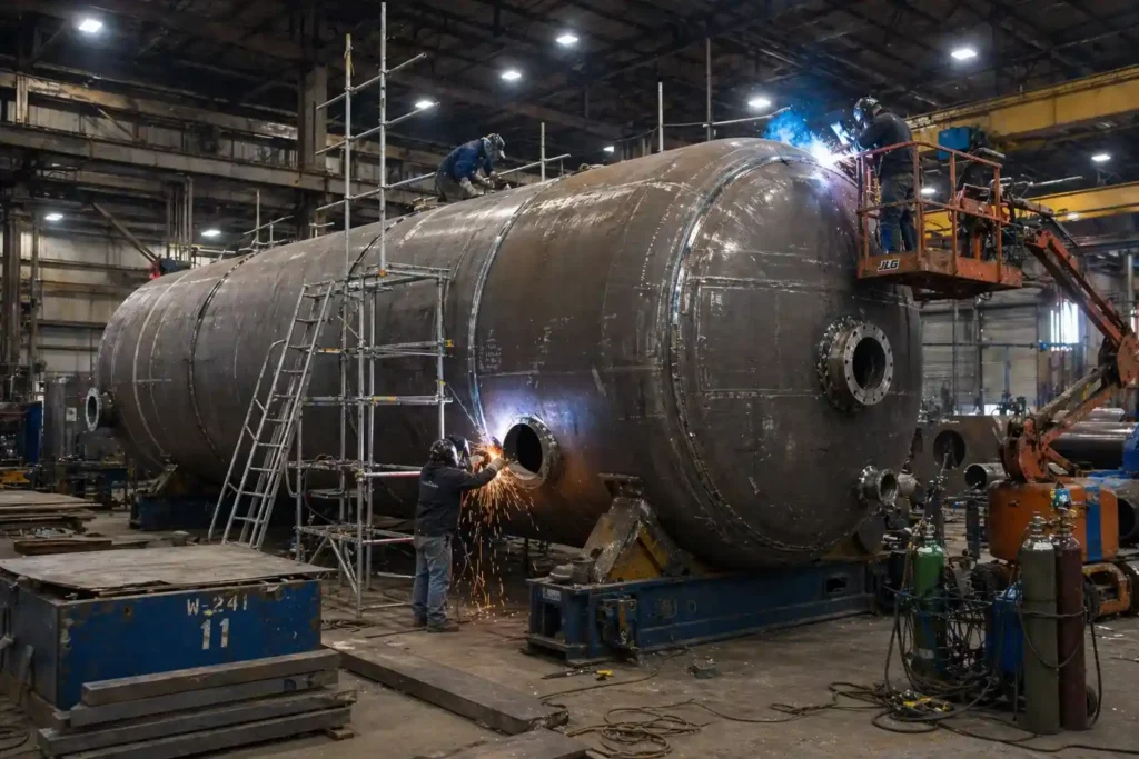 energy storage tank construction ASME fabrication facility