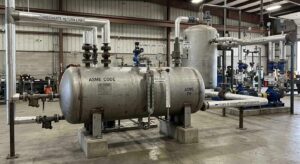 Condensate tank placement in boiler feedwater system ASME fabrication Red River Wyoming
