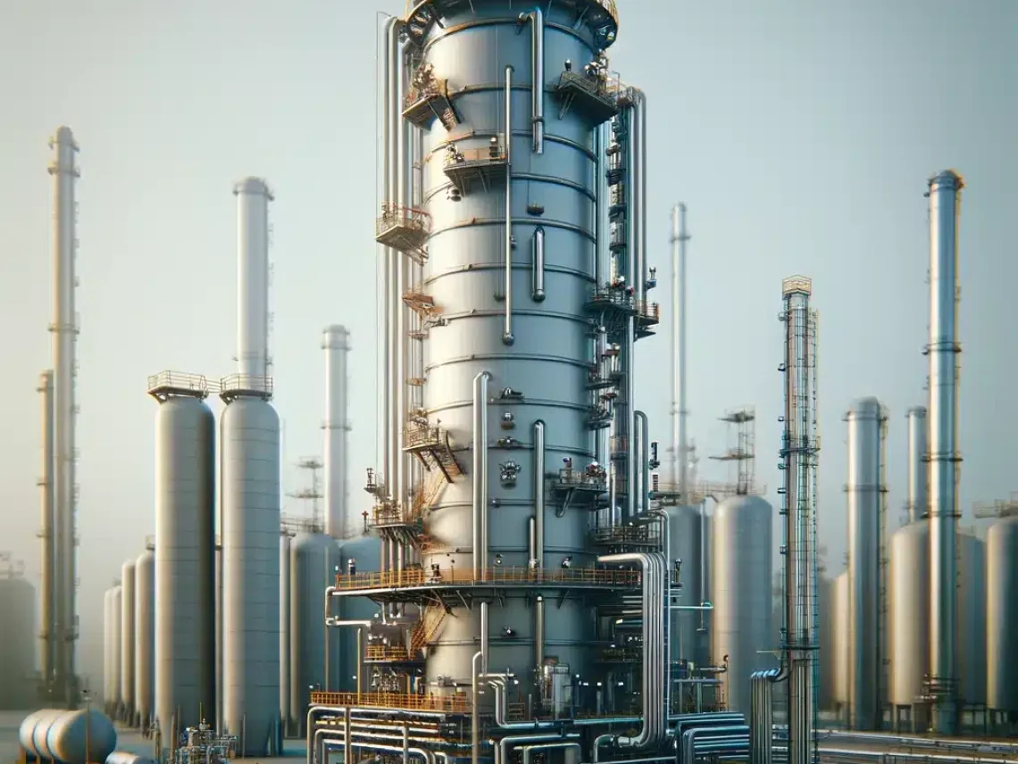 Factory with towers