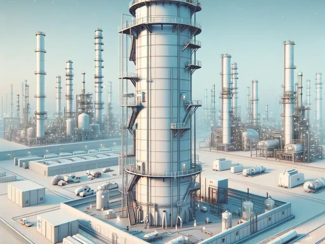 Plant vapor tower vessel