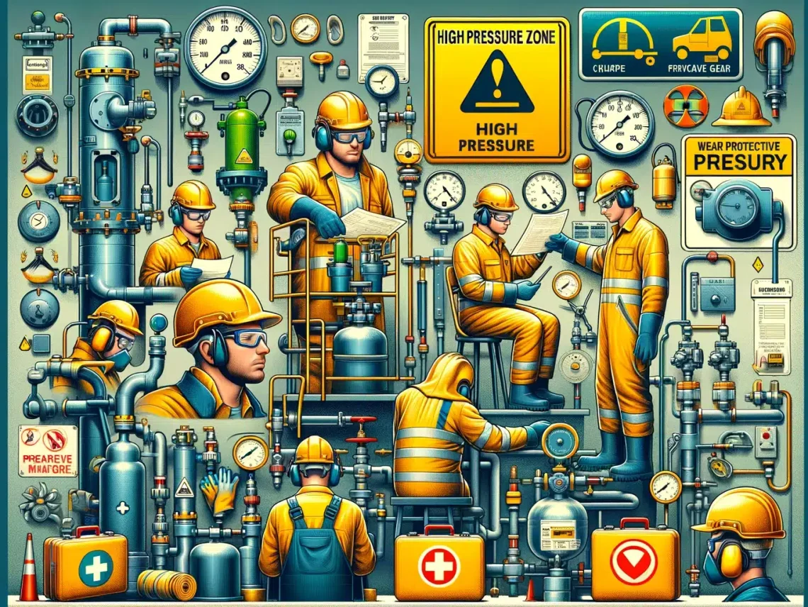precautions should be taken while working with high pressure
