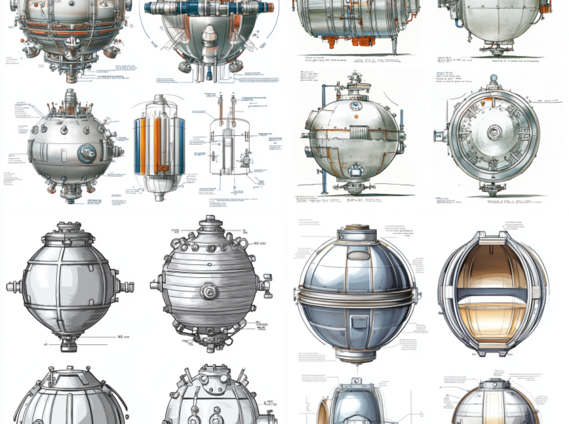 Comparison of the four most common pressure vessel head types: hemispherical, elliptical, torispherical, and conical, highlighting their shapes, strengths, and applications.