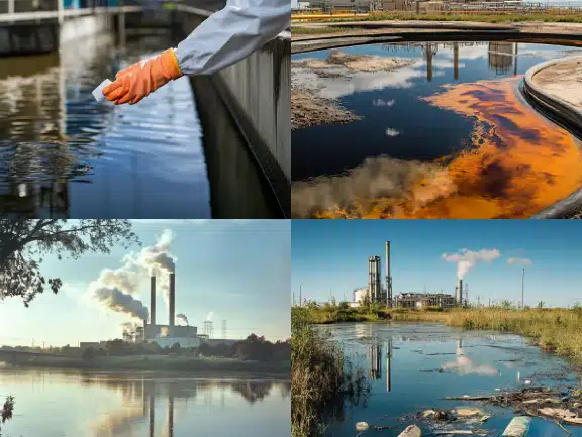 Bodies of polluted water and drinking water quality testing